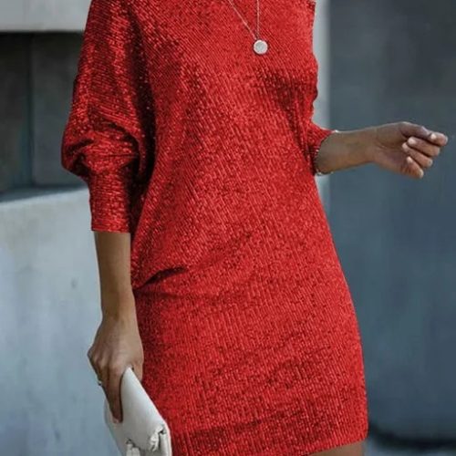 2023 Autumn and Winter New Dress Sexy Slim Fit Sequined Mini Dress Women Long Sleeve Off.jpg 640x640 fac0daef 493c 4954 b2ba f8aa0cac936a