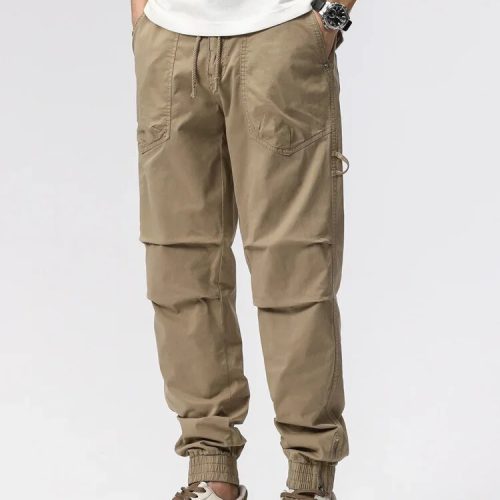 CBe22023 Nieuwe Zomer Cargo Broek Heren Katoen Casual Slim Fit Joggers Mode Met Trekkoord Werkbroek Met