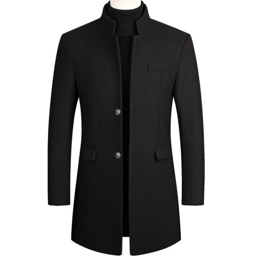 Cardigans manches longues coupe couvertes pour hommes manteau en m lange veste tremp e monochromatique combinaison jpg