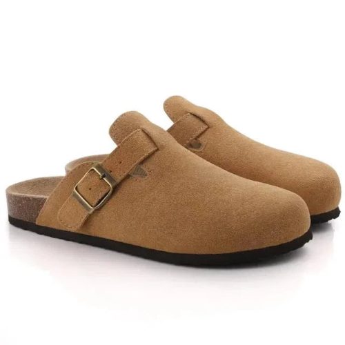 Comwarm Fashion Boston Clogs Women s Suede Mules Slippers Cork Insole Sandals With Arch Support Outdoor.jpg 640x640.jpg 2