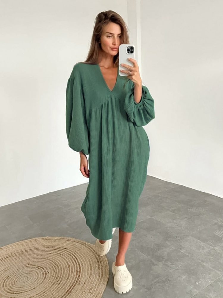 Green linad lantaarn mouwen night jurk vrouwen variants 2 91ba8478 ea2c 4eb4 8d57 85aa1618352f