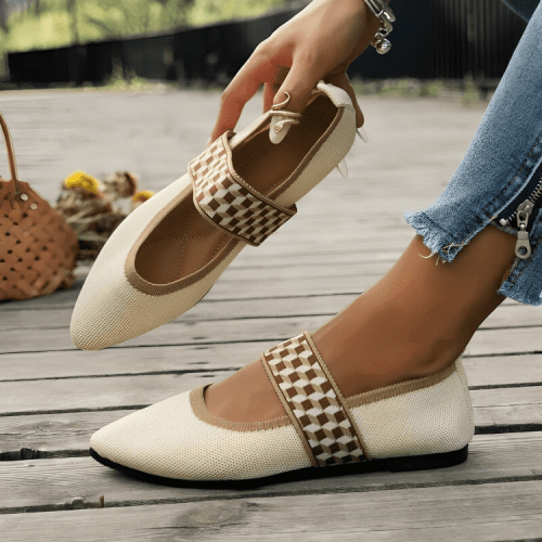 Women s Ballet Flats Casual Shoes Low Heel Barefoot Elegant Woman Sneakers Socofy Comfortable Pointed Toe 5