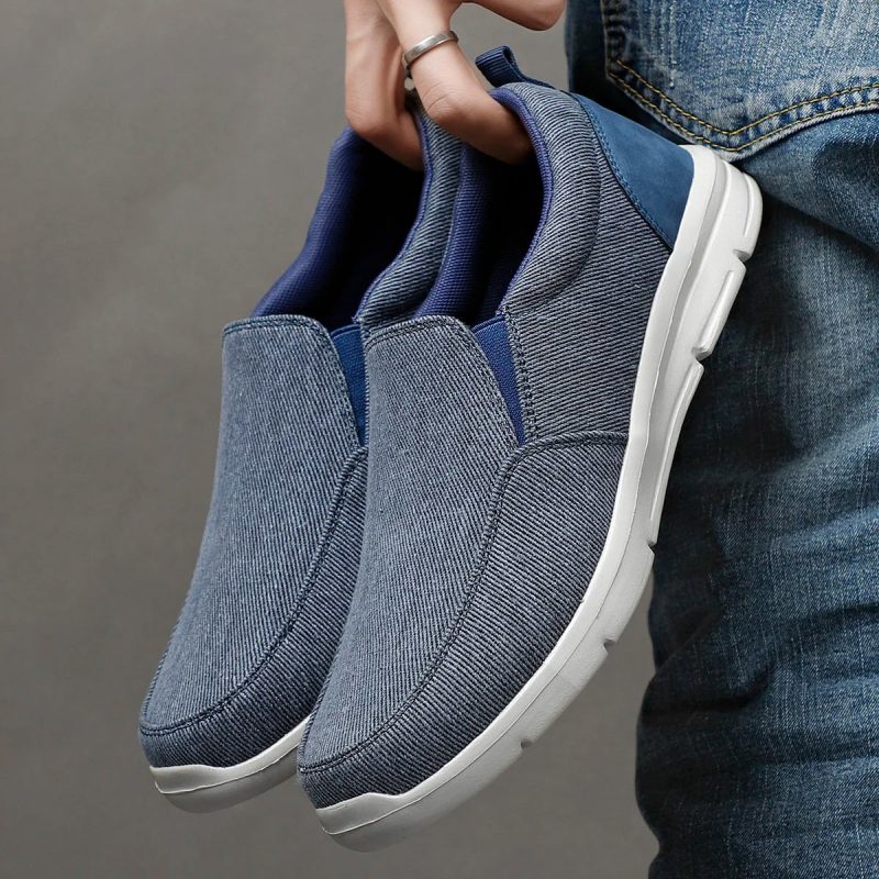 XoX9Mannen Schoenen Zomer Canvas Schoenen Ademend Comfortabele Outdoor Slip Op Walking Sneakers Klassieke Loafers Voor Mannen