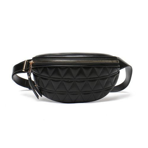 fanny pack lederen ruitjesprint in vier effen kleuren met ritssluiting cara camilla pf 1