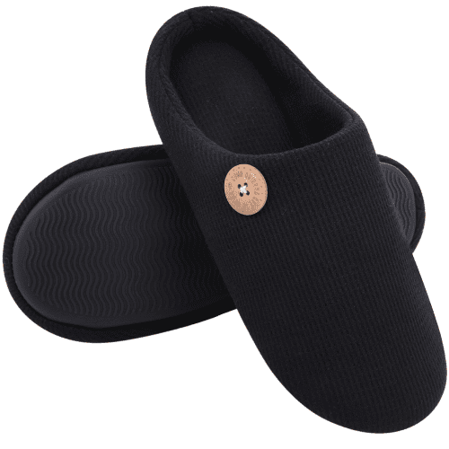 memfoam slippers zwart