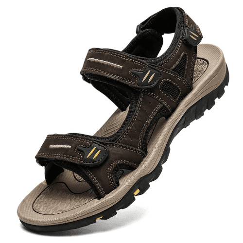 mens sandals darkbrown