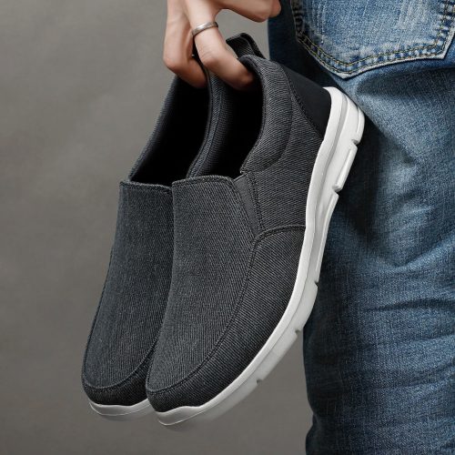 oCwpMannen Schoenen Zomer Canvas Schoenen Ademend Comfortabele Outdoor Slip Op Walking Sneakers Klassieke Loafers Voor Mannen