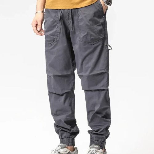 wQCo2023 Nieuwe Zomer Cargo Broek Heren Katoen Casual Slim Fit Joggers Mode Met Trekkoord Werkbroek Met